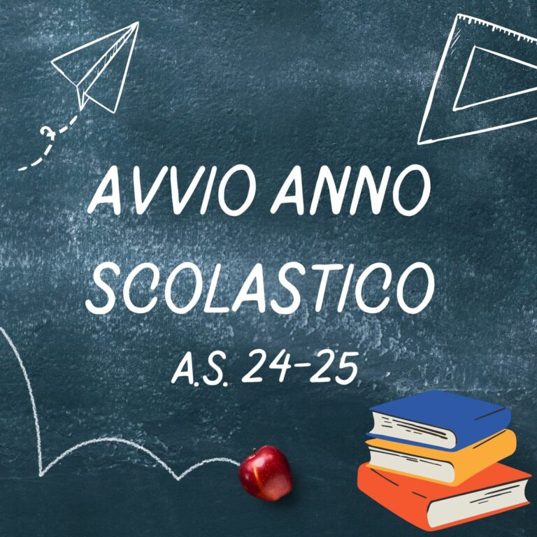 AVVIO ANNO SCOLASTICO 2024/25